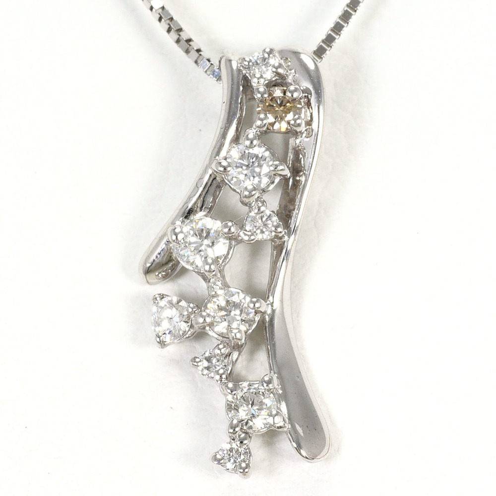 VINTAGE 18k Silver Diamond Necklace